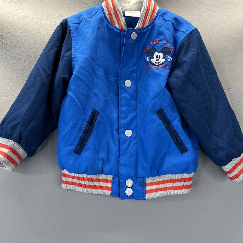 Disney Store Mickey Mouse Varsity Jacket Kids Size 2 There is Only One Mickey
